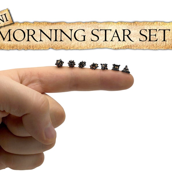 Mini jeu de dés étoile du matin (complet) | Donjons et dragons | Jeu de dés du MDN | Dés de jeu de rôle | D&D | RPG | Cadeau pour les geeks