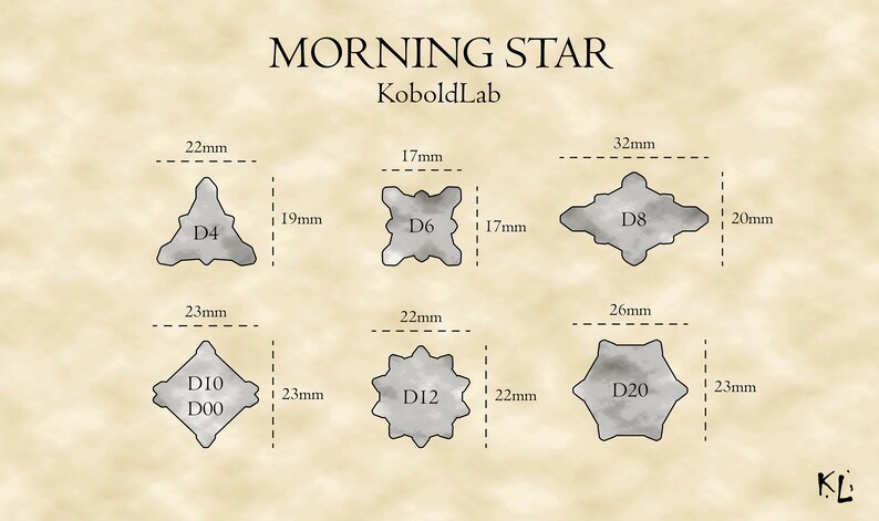 Morning Star Polyhedral Dice set (Full) | Dungeons and Dragons | DND dice set | Role Playing Dice | D&D | RPG | Gift for Geeks image 5