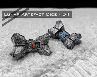 D4 | from the Lunar Artefact Set | Dungeons and Dragons | DND dice | Role Playing Dice | D&D | RPG | Gift for Geeks | Sci-fi Dice