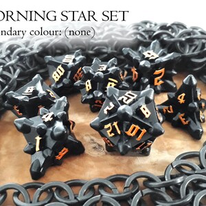 Morning Star Polyhedral Dice set (Full) | Dungeons and Dragons | DND dice set | Role Playing Dice | D&D | RPG | Gift for Geeks image 2