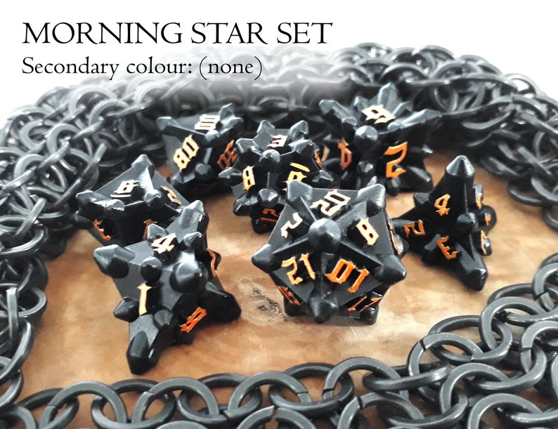 Morning Star Polyhedral Dice set (Full) | Dungeons and Dragons | DND dice set | Role Playing Dice | D&D | RPG | Gift for Geeks image 2