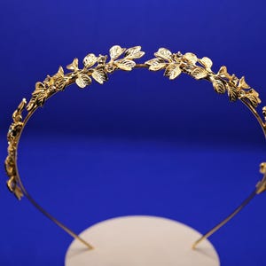 ゴールドのヘッドバンドクラウン、ギリシャ風ウェディングヘア