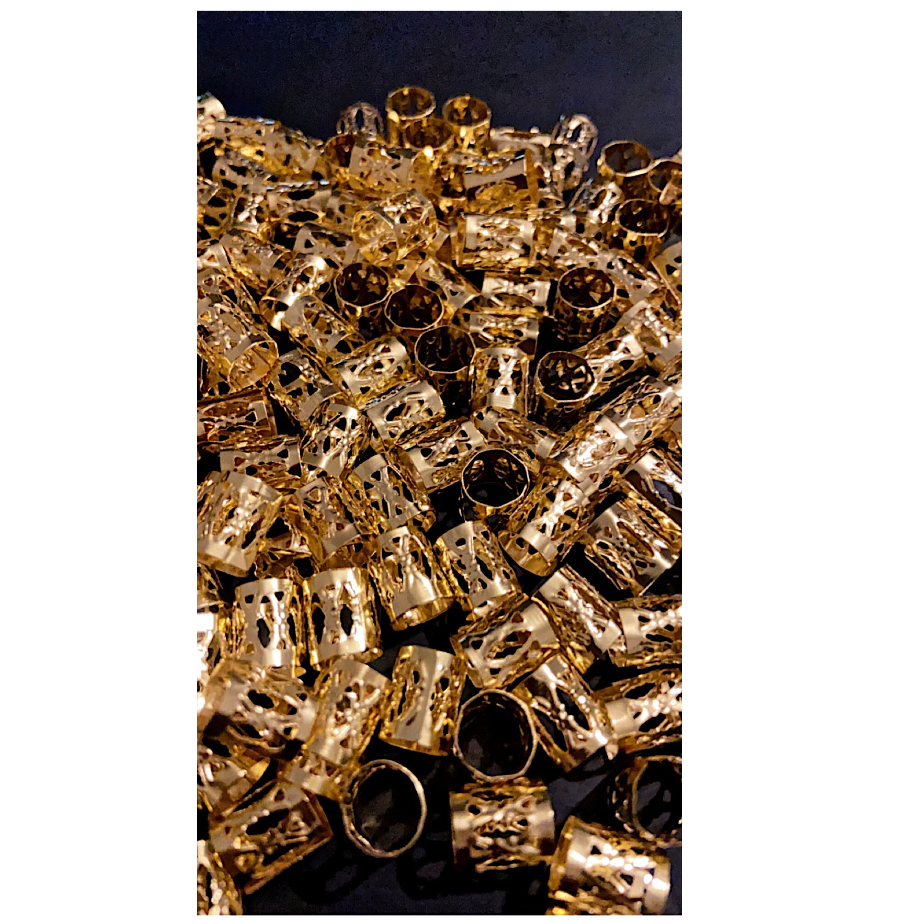 FRCOLOR 30 Stück Micro Ringe Für Haarverlängerungen – Metall-Clips In Gold, Roségold & Schwarz
