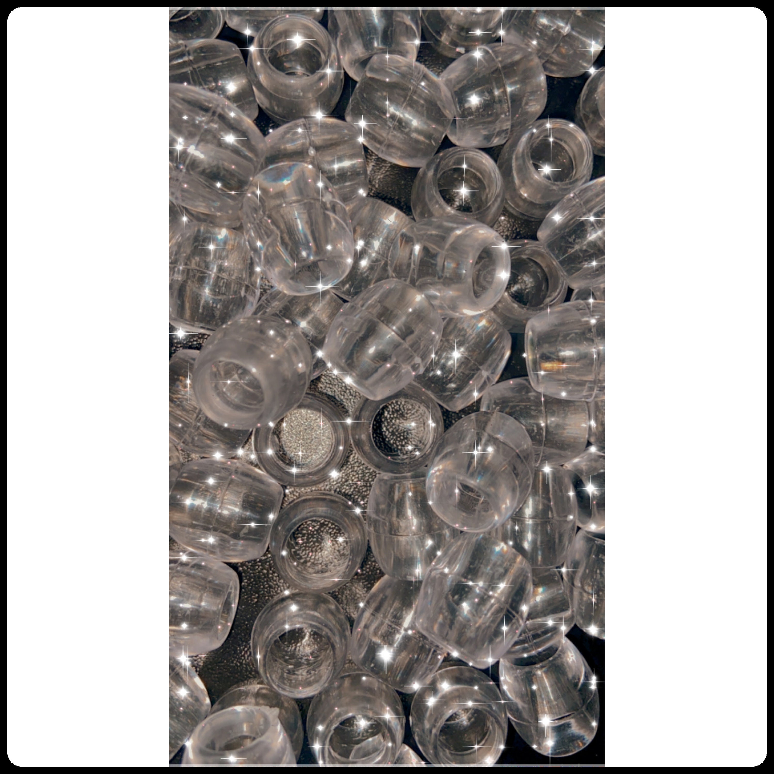 Hair Beads Clear 300pc - Dreamfix