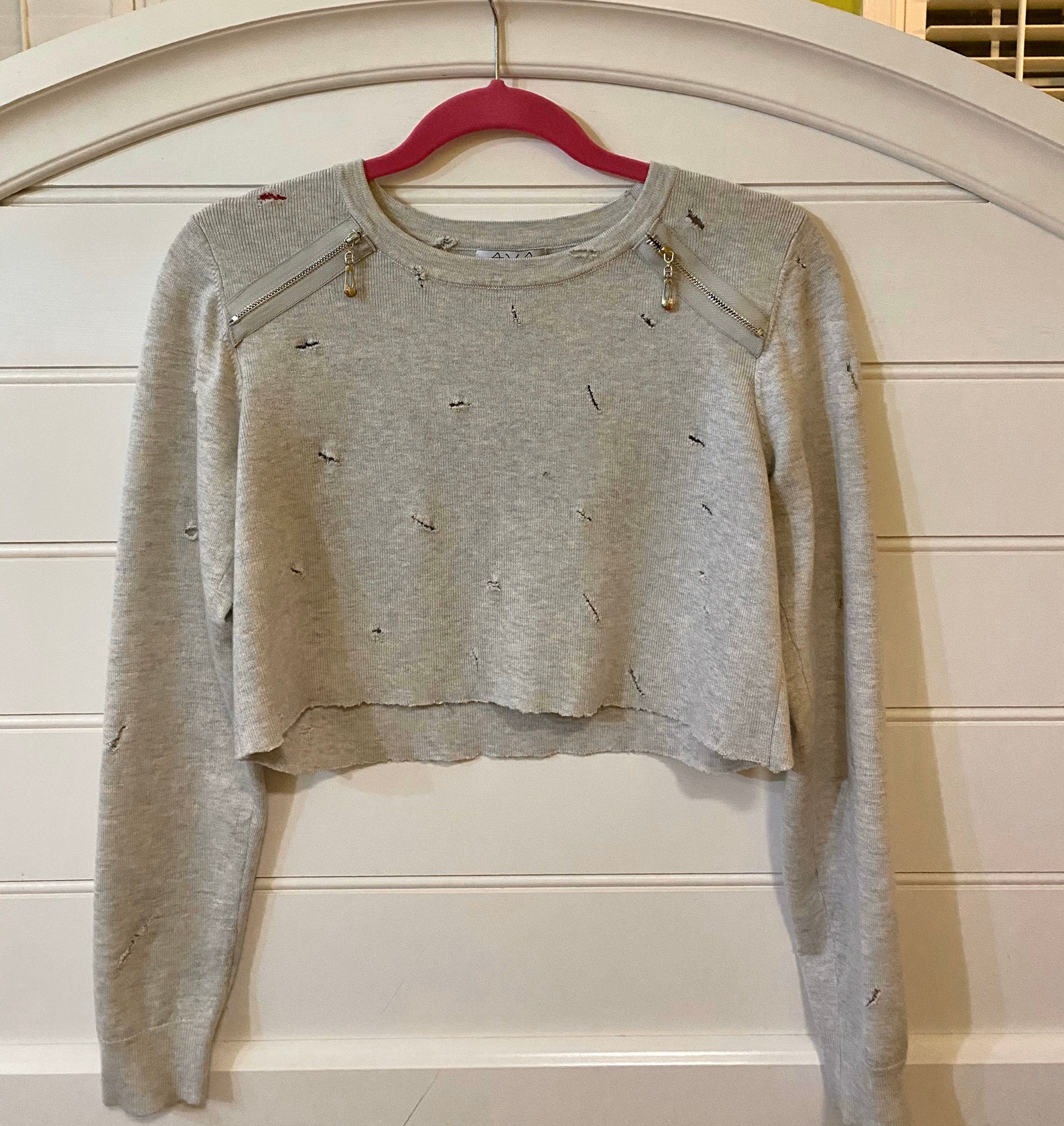 destroyed cropped sweater