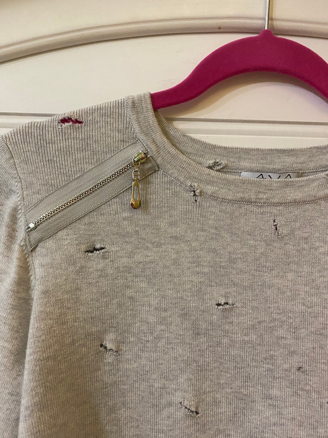 destroyed cropped sweater