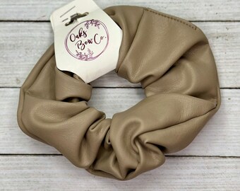 Jumbo Leather Scrunchie