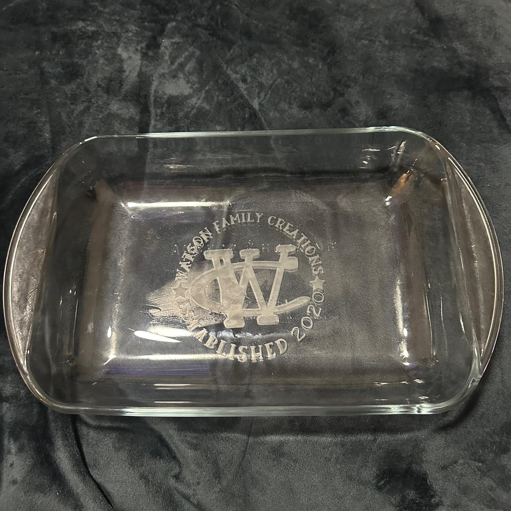 Etched Glass Baking Dish - Etsy