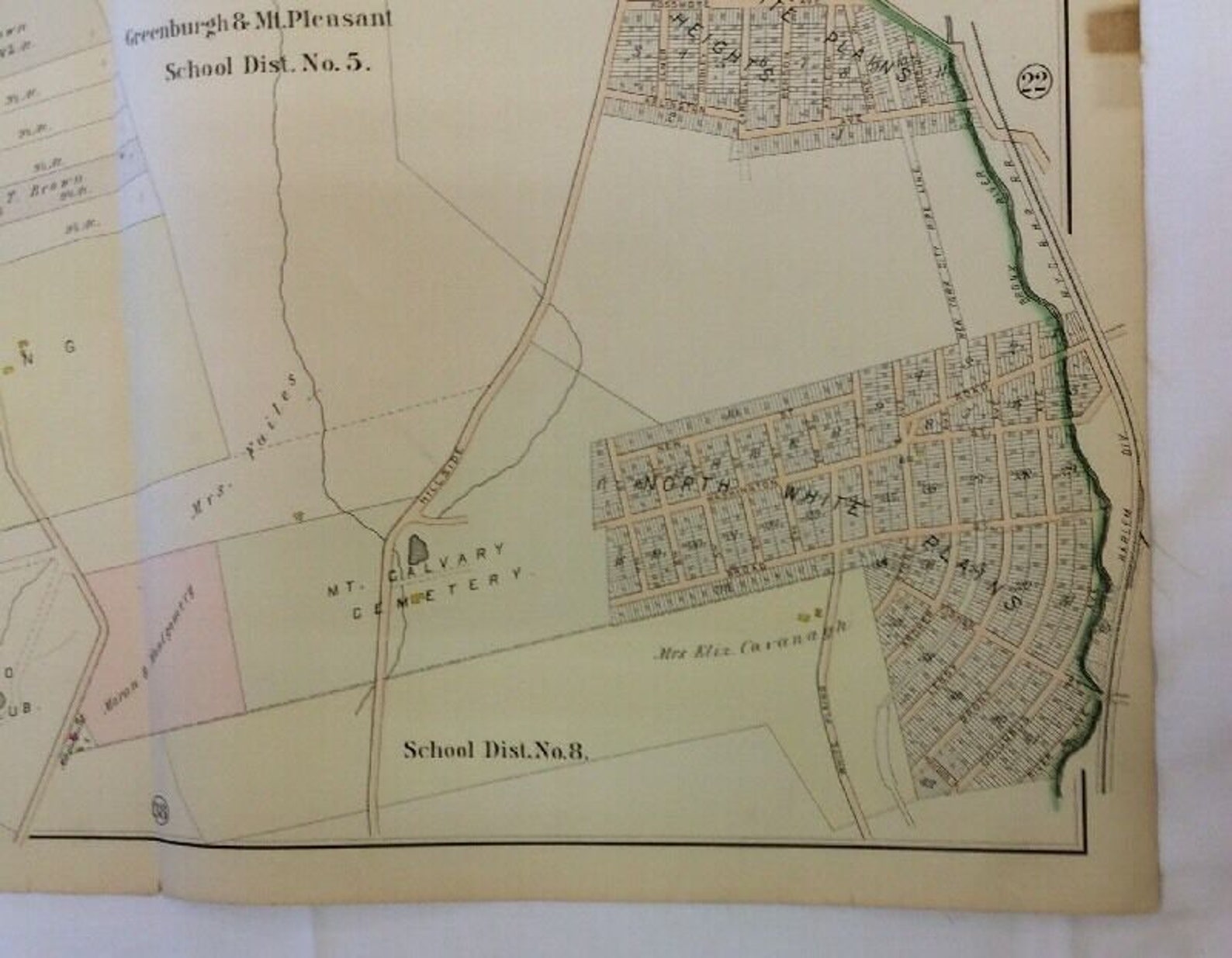 1898 part of the town of greenburgh ny plot plan map atlas Etsy