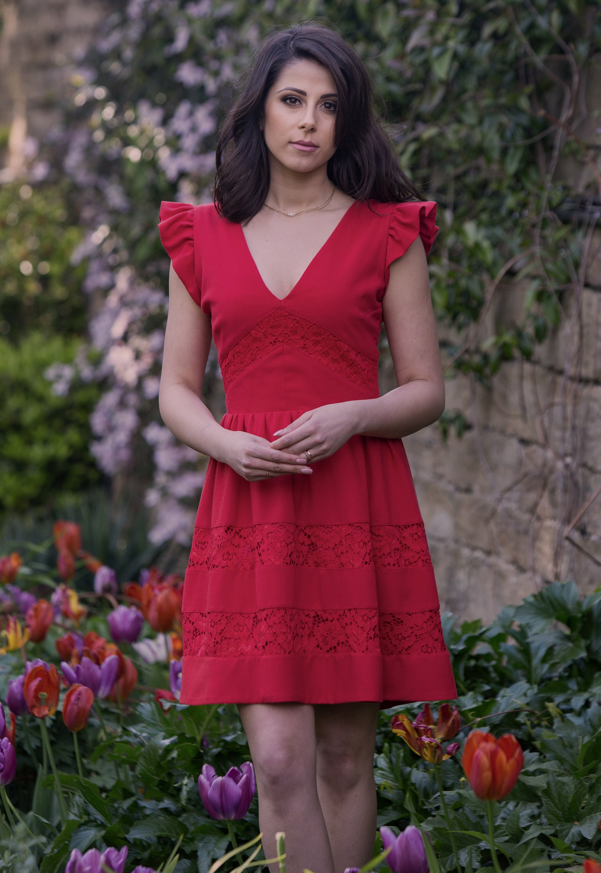 Short tight red lace dress cheap