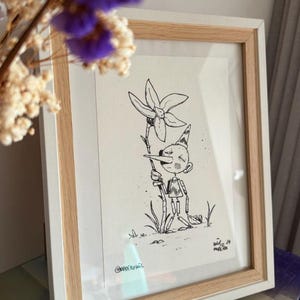 Lost Puppet A5 Art Print – Signed Limited Edition | Whimsical Cartoon Illustration | Pinocchio-Inspired Wall Decor