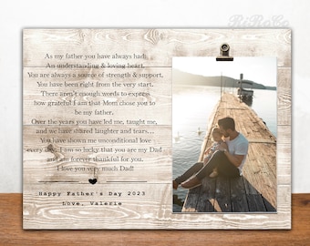 GIFTS FOR DAD, Personalized picture frame for Birthday, Fathers Day from daughter, 4x6 photo