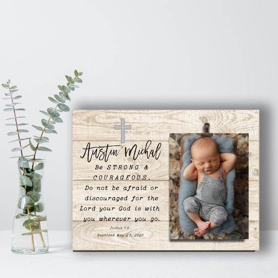 Personalized Baptism Frame Baptism Gift Boy Personalized Etsy