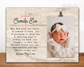 Baptism Gift Girl Christening Gift, Goddaughter, Personalized Baptism Picture Frame,  Personalized, Dedication Gift, Unique Godchild Gift