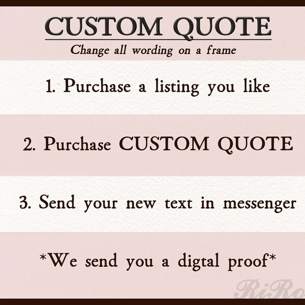 CUSTOM QUOTE - Change all wording on any listing