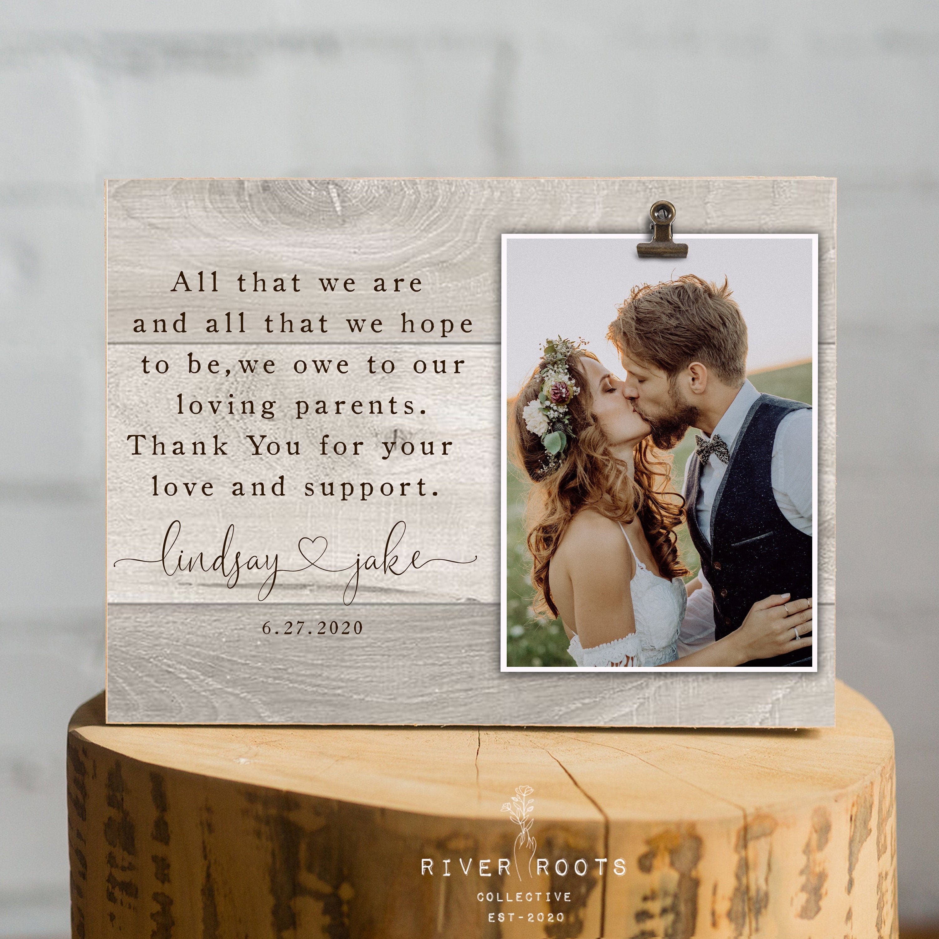 Personalized Parents Wedding Gift Picture Frame 10.5x8 Etsy