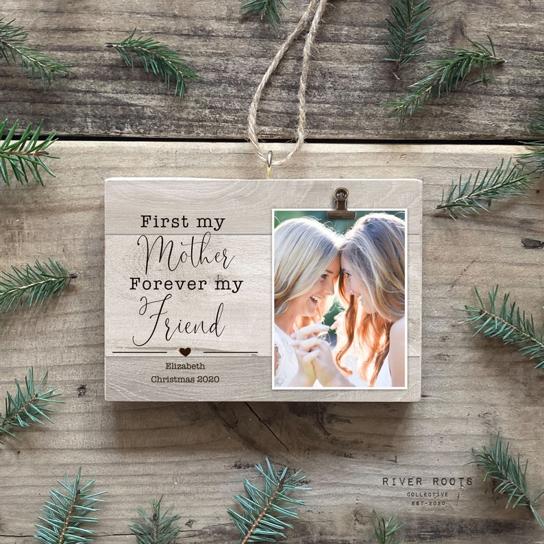 Personalized Valentine/'s Ornament for Mom from Daughter Personalized Photo Picture Ornament Mother Daughter Picture Frame Ornaments