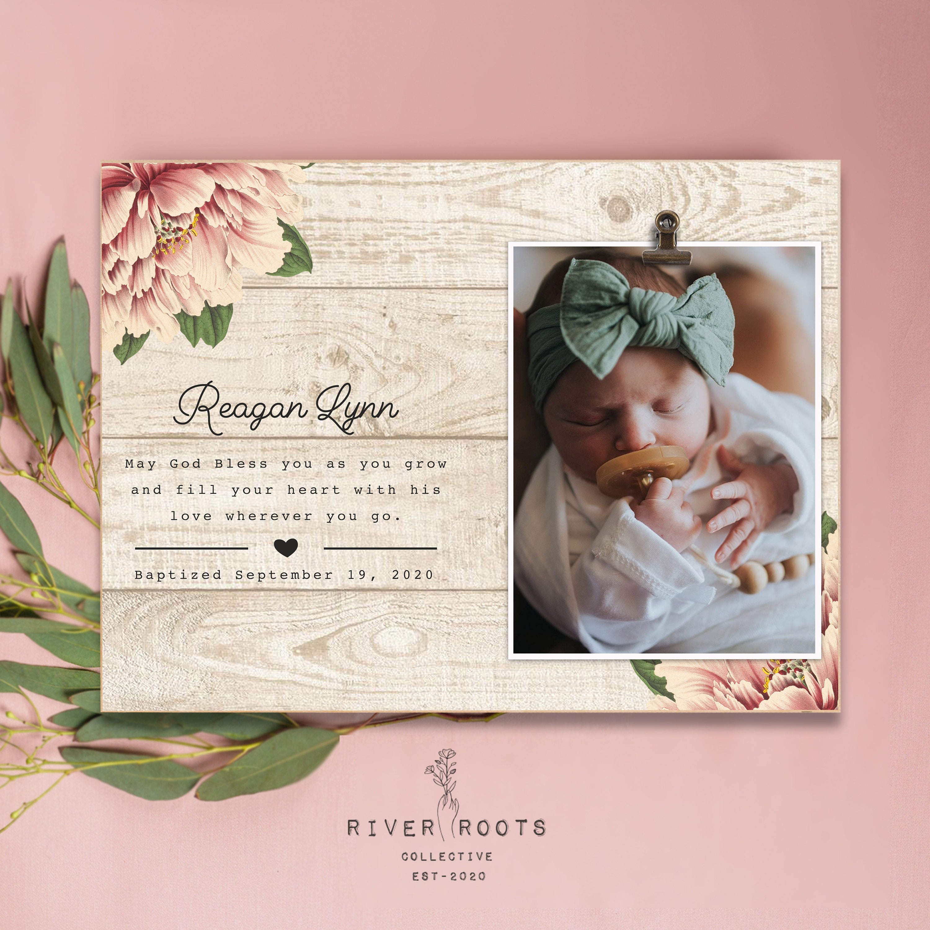 Baptism Gift Custom Christening Gift For Kids Goddaughter Dedication Day Baby Girl Personalized Baptism Animal Gift