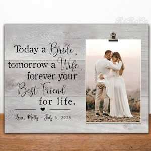 Wedding Gift for Mom | Mother of the Bride Gift Frame | Gift for Mother of the Bride from Daughter | Forever your daughter and best friend