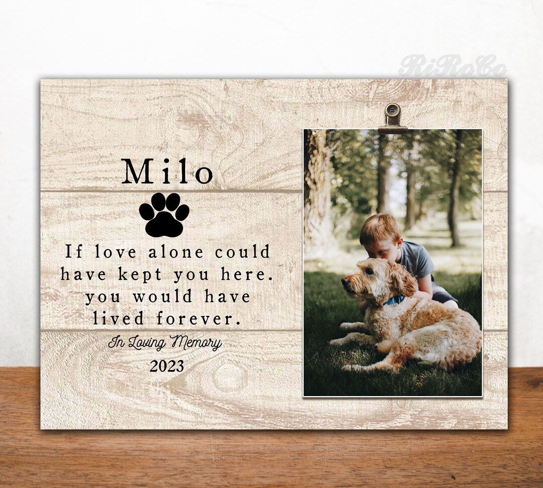 PET MEMORIAL Picture Clip Frame Personalized Dog Memorial Gift Cat