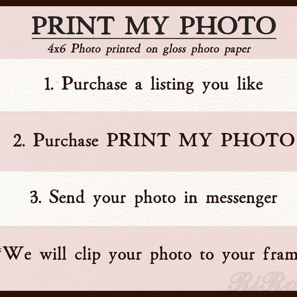 PRINT MY PHOTO- 4x6 on Gloss Photo Paper