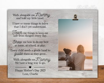 Mother's Day gift for Mom, Mother's Day ideas, Personalized frame, Walk with me Mommy