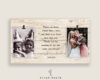 Vilight Bridesmaid Gifts Maid of Honor Gift Rustic Picture Frame 4x6 Inches Photo 