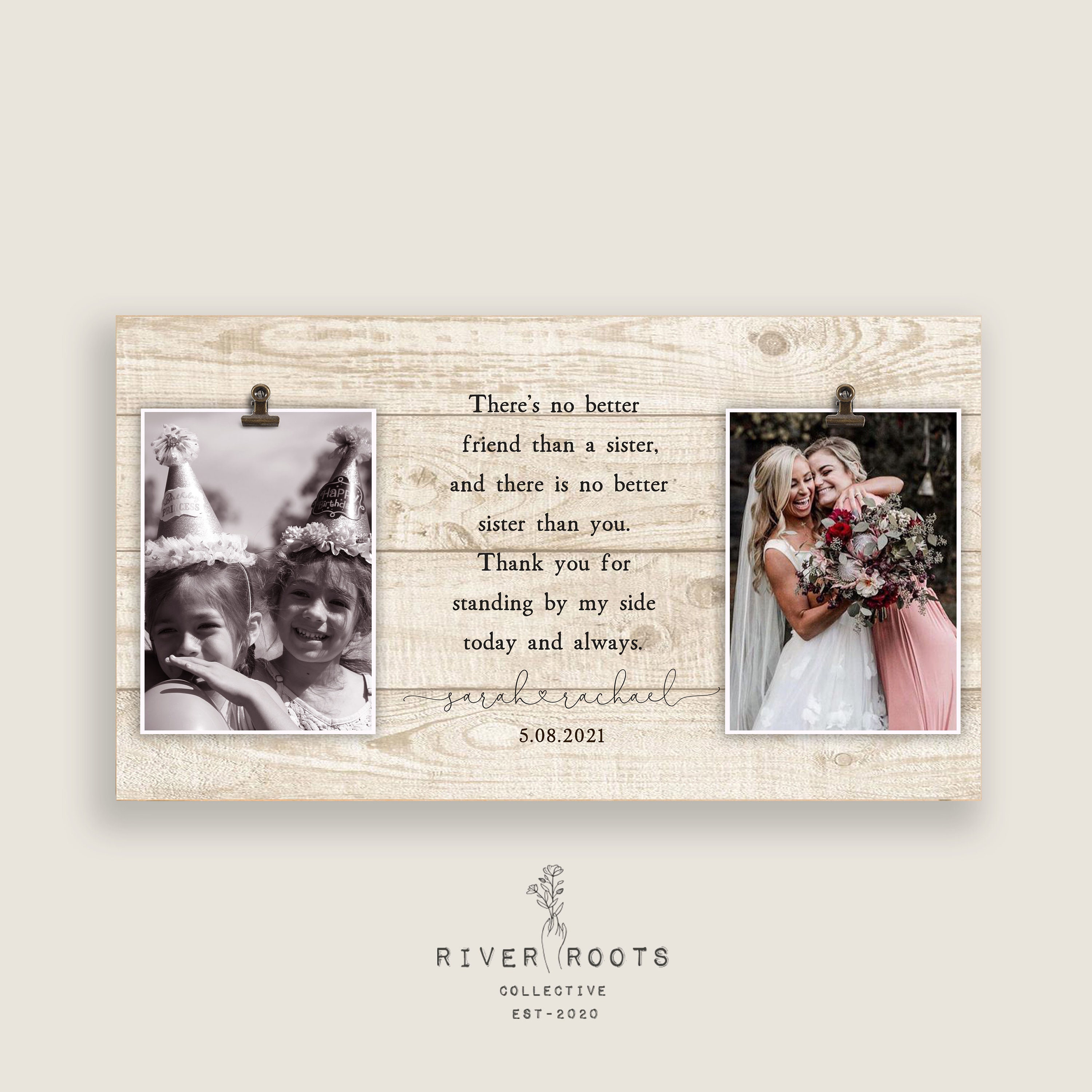 Shabby Chic Personnalisé Cadre Photo Cadeau pour mariée de demoiselle d'honneur ami Shabby Chic Personnalisé Cadre Photo Cadeau pour mariée de demoiselle d'honneur ami