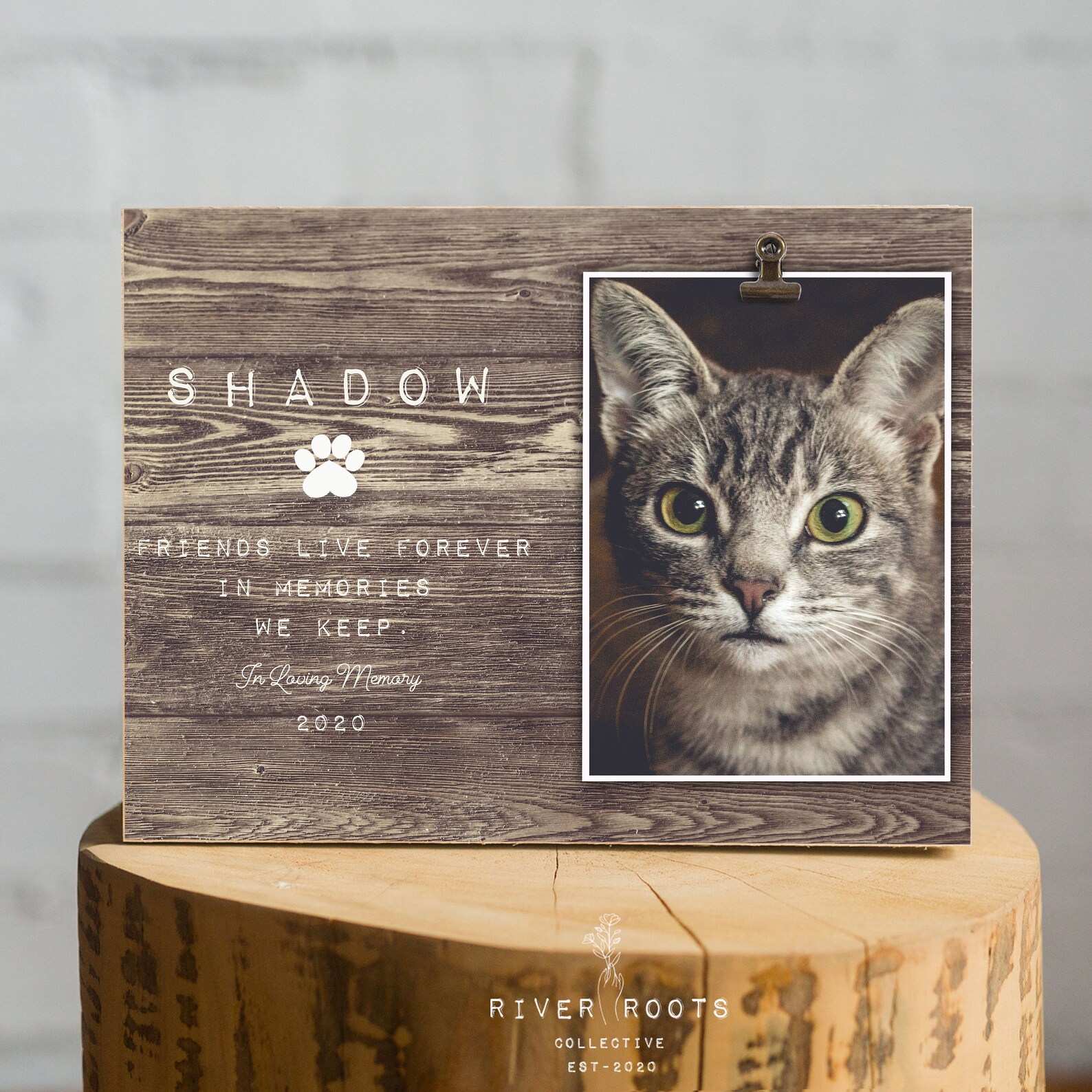 Pet Memorial Gift Loss of Cat Remembrance Sympathy Frame Etsy