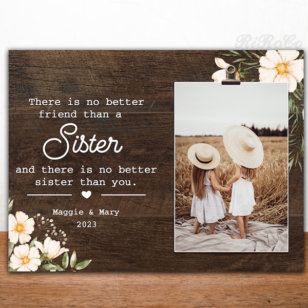 Birthday Gift for Sister, Personalized Sister Gift Picture Frame, Easter Gift for Sister, Wedding gift for sister