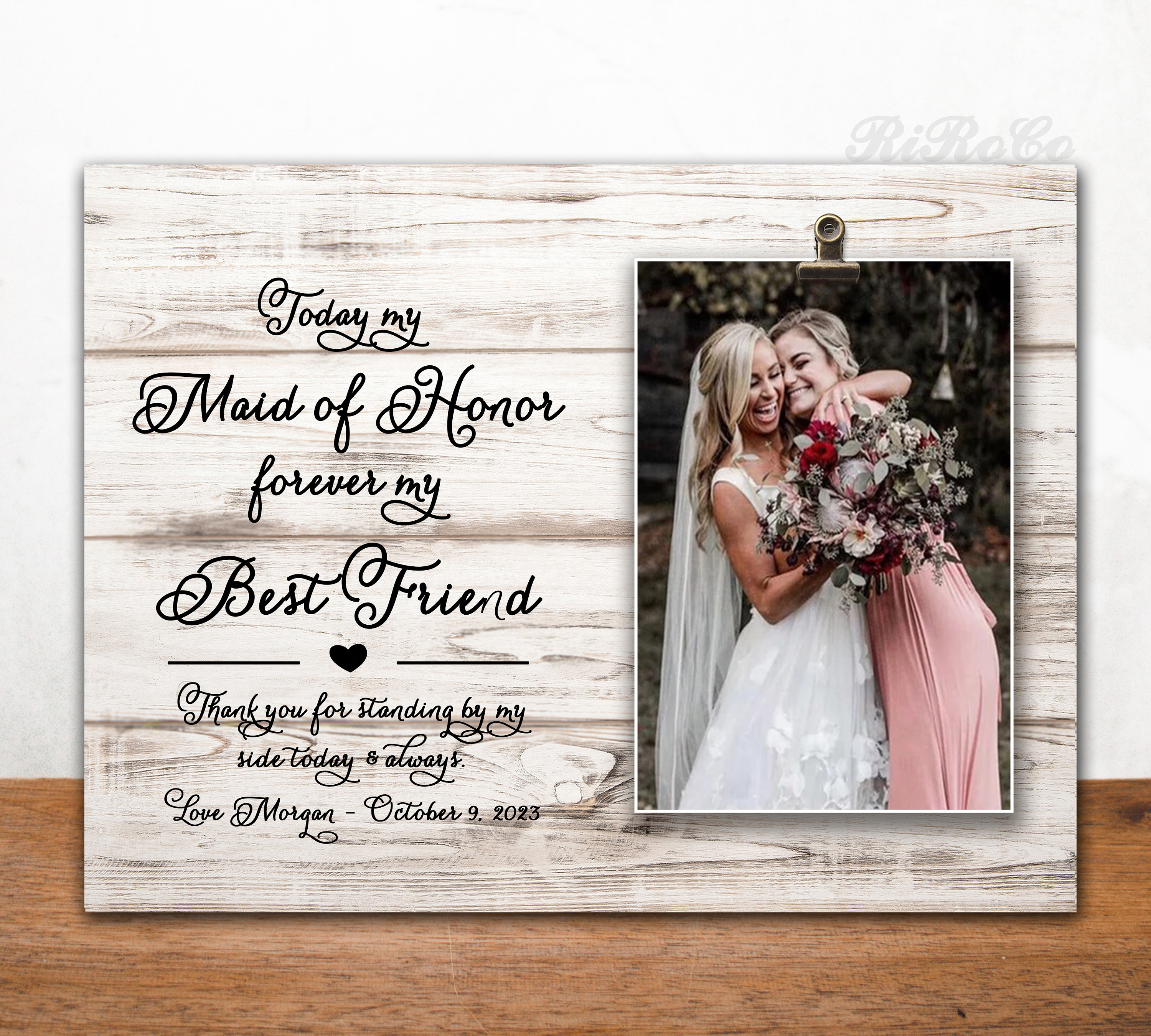 Presents from maid of honor to bride clearance