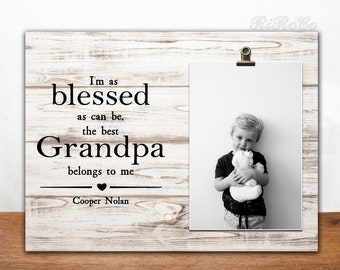 Geschenk für Opa, personalisiertes Geschenk von Enkelkindern, Bilderrahmen für Vatertag, Foto für Papa Geburtstag