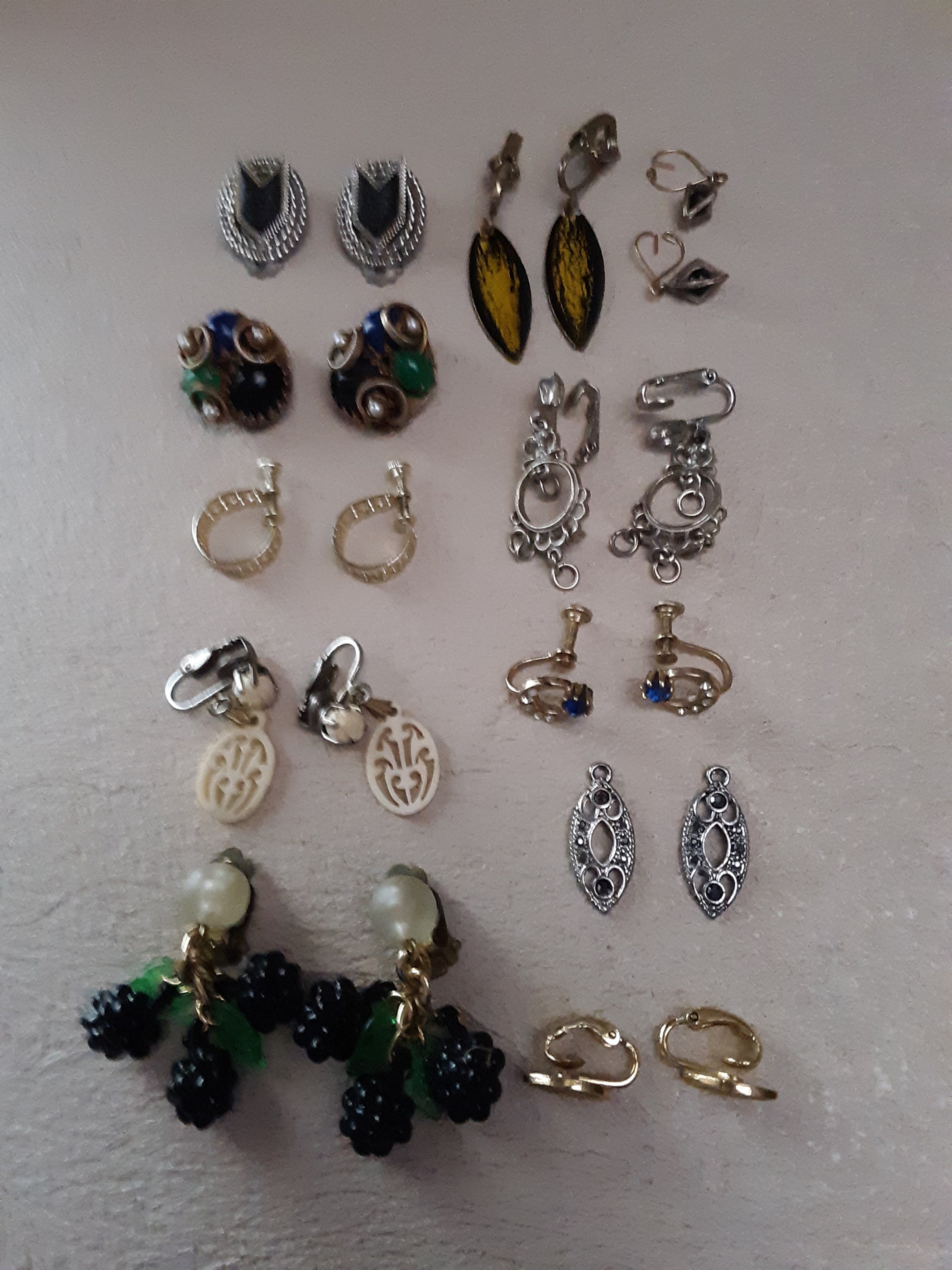 Vintage Costume Jewelry Earrings Etsy