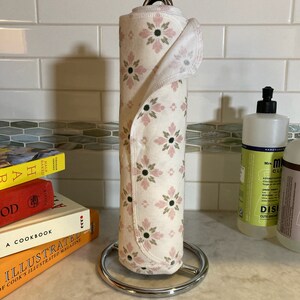 Unpaper Towels, Set of 12 - Floral Star Print, Flannel unpaper towels, cloth unpaper towels, 1 ply cloth towels, paperless paper towels,