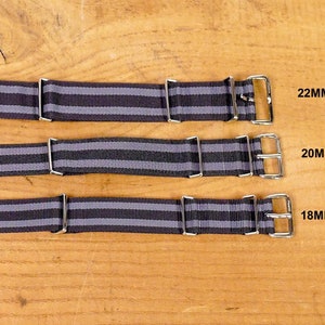 Mike Phoenix James Bond Grey and Black G10  Wrist Watch Strap Band Military Style Various Sizes