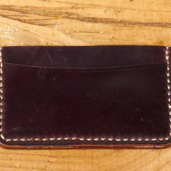 Juilan Imre Hand Crafted Brown Cordovan Minimalist wallet, Credit card holder, card holder Mens & Womens