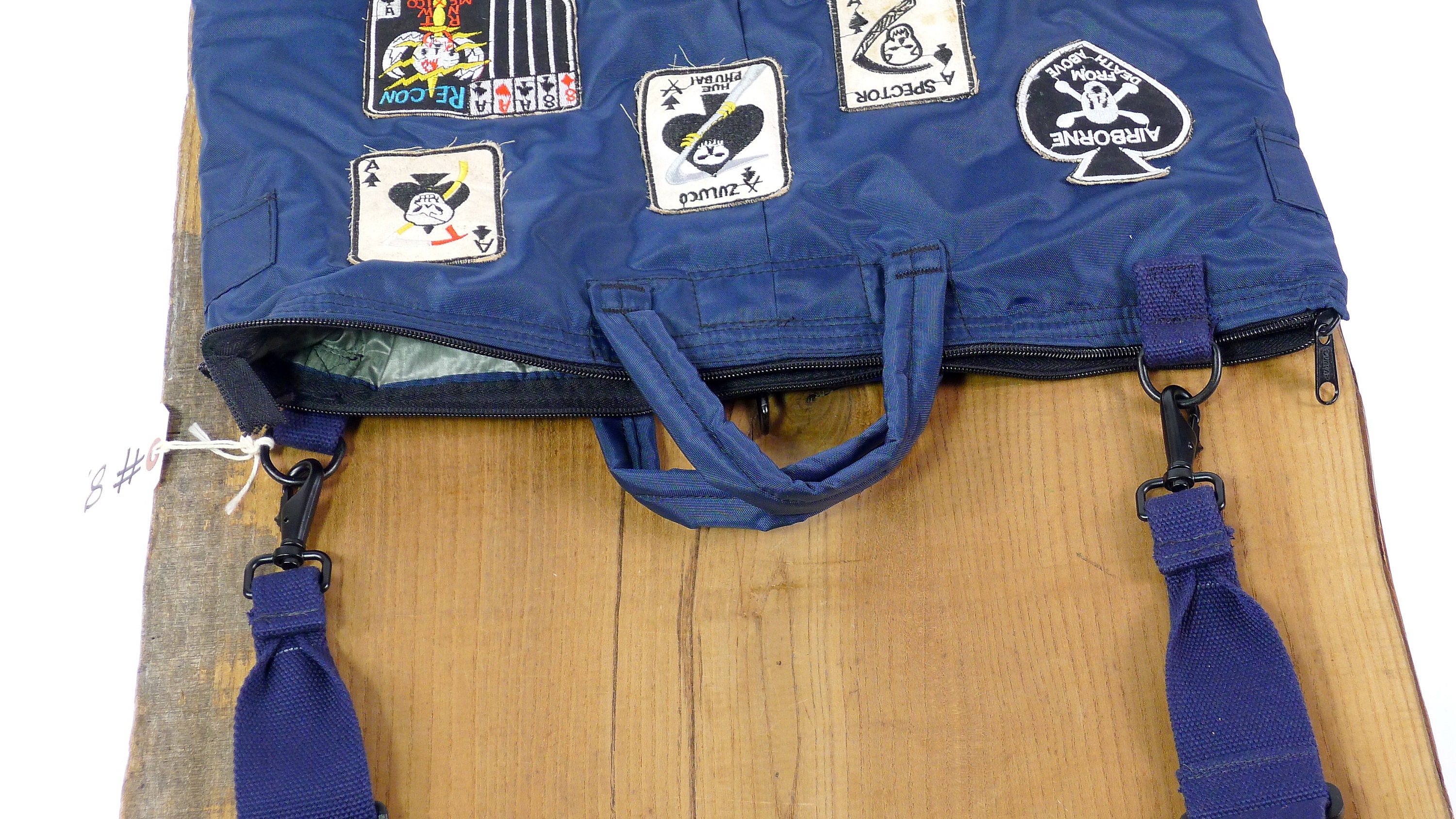 Naval Military Flyers Helmet Shoulder Bag With Rare Vietnam 