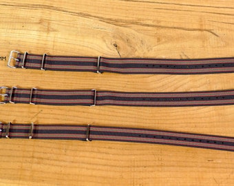 Mike Phoenix G 10 Green Red Black Regimen Striped Wrist Watch Strap Band Military Style OTAN See Sizes