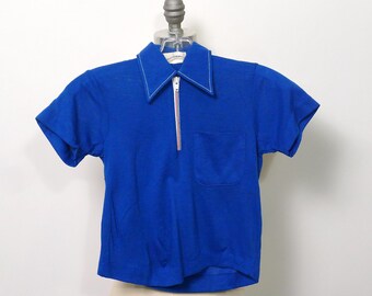 Vintage King Louie Bowling Shirt Sz Medium 1960's Blue S/S - Etsy