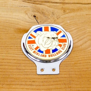 Vintage Car Badge East Midland Bulldog Club