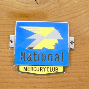 Vintage Enameled  Car Badge National Mercury Club