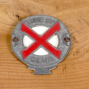 Vintage Tune Up Club Car Bumper Grill Badge