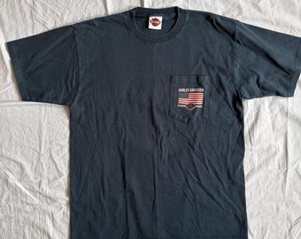 Vintage Harley Davidson T-Shirt Chesapeake Darlington MD Biker Graphic Top