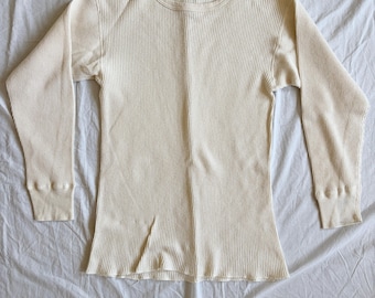 Vintage 80s Northwest Territory Thermal XL, Made in USA Natural Cream Waffle Knit, Retro 90s Heavyweight Base layer, Gorpcore Outdoor Gear