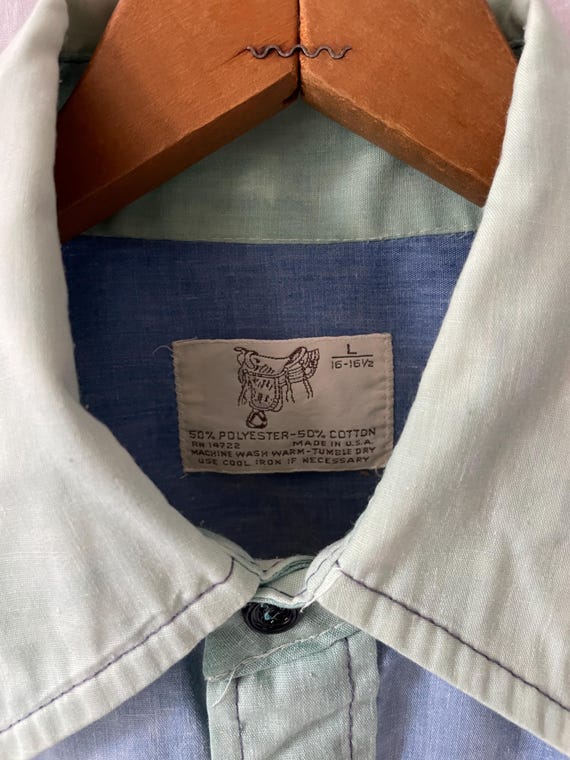 70s Colorblock Button Up - image 2