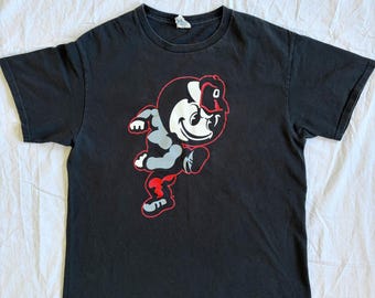 Vintage Y2K Ohio State Buckeyes T-Shirt | Delta Proweight Made in USA | Black University of Ohio Graphic Tee | Retro OSU NCAA Football | M