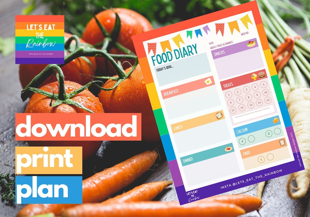 Slimming World Printable Downloadable Food Diary - Etsy