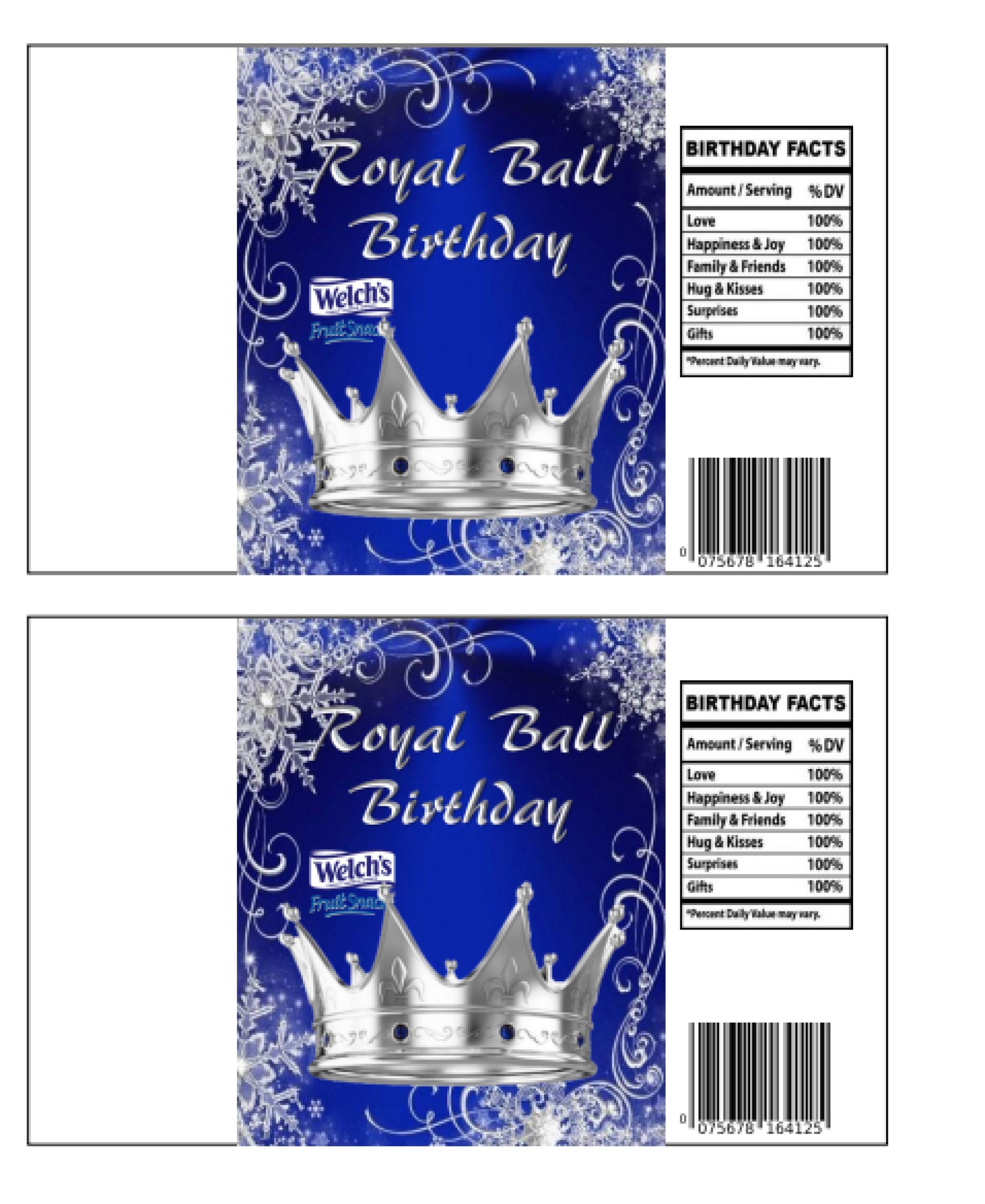 Royal Ball Birthday Party 11 Different Labels and Wraps - Etsy
