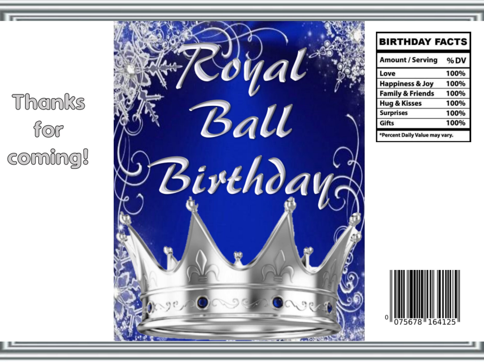Royal Ball Birthday Party 11 Different Labels and Wraps - Etsy