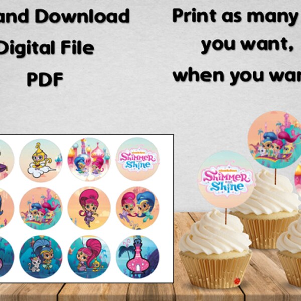 Shimmer and Shine Cake Topper - Etsy